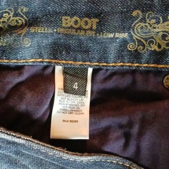 Express Jeans Blue Denim Stella Boot Cut Stretch Womens Size 4 - Picture 6 of 7